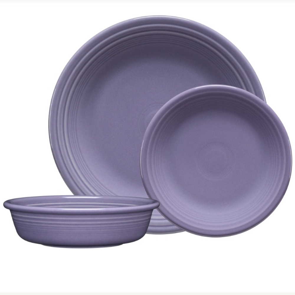 FIESTA LAVENDER DINNERWARE 3 PIECE SER
